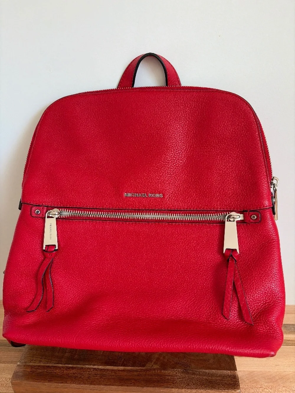Michael Kors Rhea Medium Peppeled Leather Slim Backpack